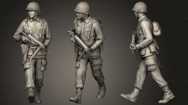 Military figurines american soldiers ww2 2 3d model