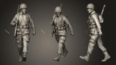 Military figurines american soldiers ww2 3 3d model