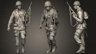 Military figurines american soldiers ww2 4 3d model