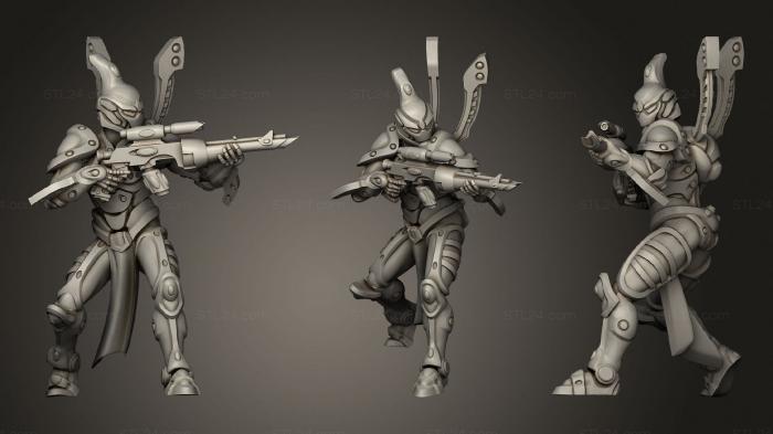 Military figurines (Amish space elf guard 3, STKW_0592) 3D models for cnc