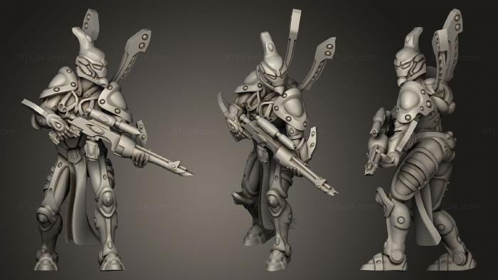 Military figurines (Amish space elf guard 4, STKW_0593) 3D models for cnc