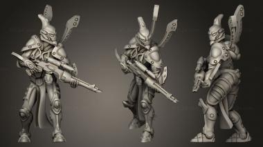 Military figurines Amish space elf guard 4 3d model