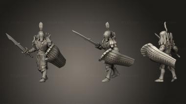 Military figurines Amladril with sword and shield 40 elven deathknight 41 3d model