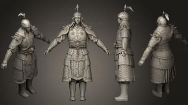 Military figurines Ancient chinese Armor 3d model