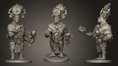 Military figurines Ape man shaman 3d model