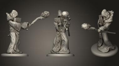 Military figurines Arcane mage attack stance 3d model