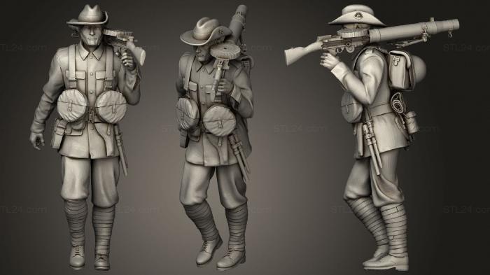 Military figurines (australia soldiers ww1 1, STKW_0626) 3D models for cnc