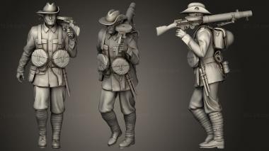 Military figurines australia soldiers ww1 1 3d model