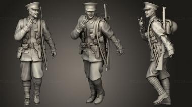 Military figurines australia soldiers ww1 3 3d model