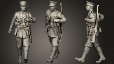 Military figurines australia soldiers ww1 4 3d model