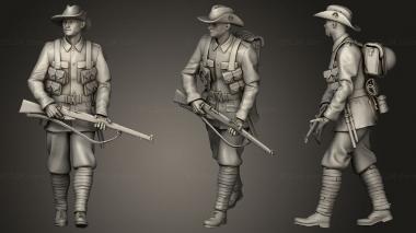 Military figurines australia soldiers ww1 5 3d model