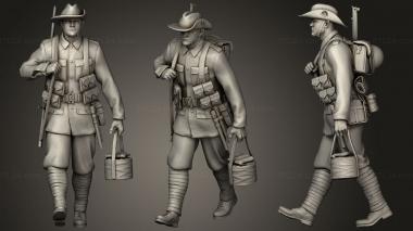 Military figurines australia soldiers ww1 6 3d model