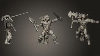 Military figurines Avatars of War Barbarian Mercenary 3d model