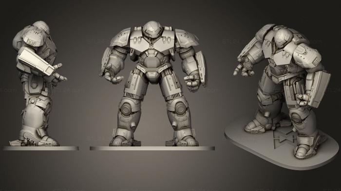 Military figurines (avengers hulkbuster, STKW_0633) 3D models for cnc