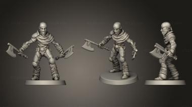 Military figurines Bandit Melee 3d model