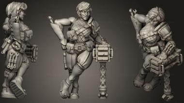 Military figurines Battle Smith Female Dwarf 3d model