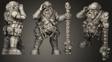 Military figurines Battle Smith Male Dwarf 3d model