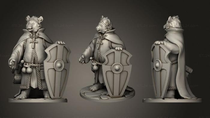 Military figurines (Bear Cleric   Tabletop Miniature, STKW_0653) 3D models for cnc
