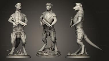 Military figurines Bobiverse Pav Soldier Test Pose 3d model