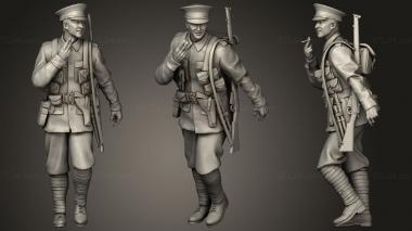 Military figurines british soldiers ww1 1 3d model
