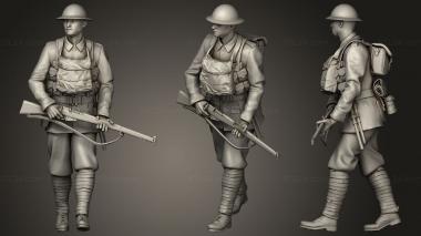 Military figurines british soldiers ww1 2 3d model