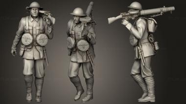 Military figurines british soldiers ww1 3 3d model