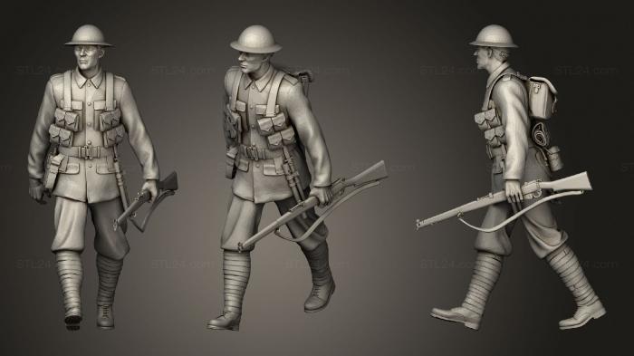 Military figurines (british soldiers ww1 4, STKW_0684) 3D models for cnc