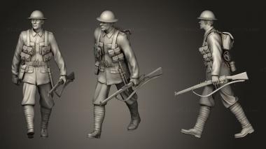 Military figurines british soldiers ww1 4 3d model