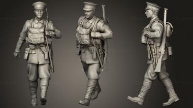 Military figurines british soldiers ww1 5 3d model
