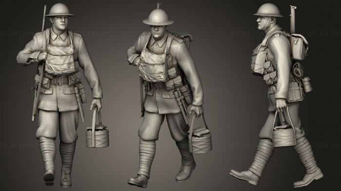 Military figurines (british soldiers ww1 6, STKW_0686) 3D models for cnc