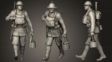 Military figurines british soldiers ww1 6 3d model