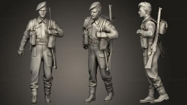 Military figurines british soldiers ww2 1 3d model