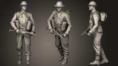Military figurines british soldiers ww2 2 3d model