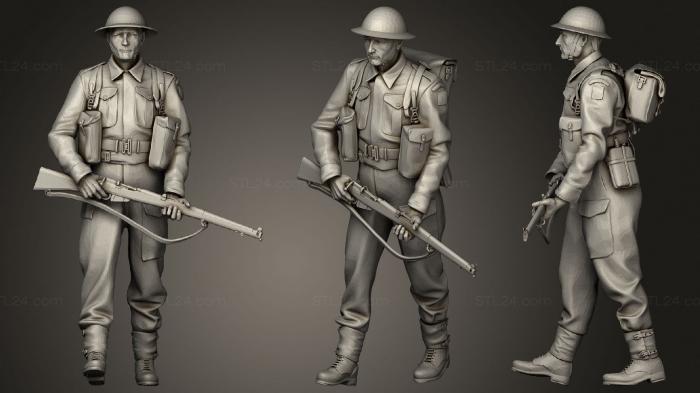 Military figurines (british soldiers ww2 4, STKW_0690) 3D models for cnc