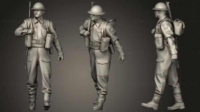 Military figurines (british soldiers ww2 5, STKW_0691) 3D models for cnc