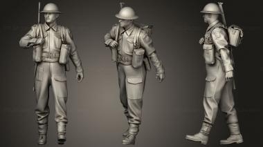 Military figurines british soldiers ww2 5 3d model