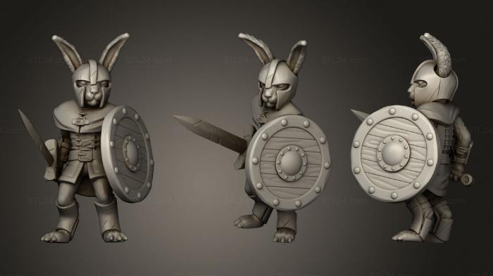 Military figurines (Bunny Soldier (Medium), STKW_0699) 3D models for cnc