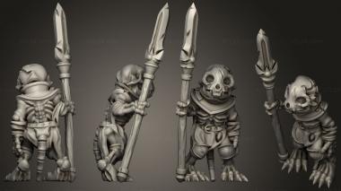 Military figurines Cat Skeletal Warrior 3d model