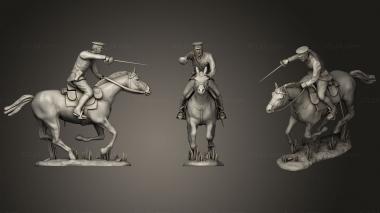 Military figurines Cavalry charge WW1 British 3d model
