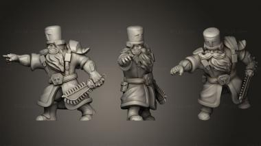 Military figurines Charge Dwarf v1 3d model