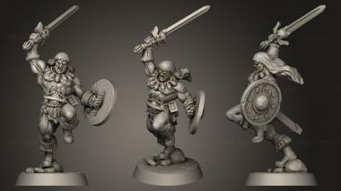 Military figurines Classicbarbarian wbase10 3d model