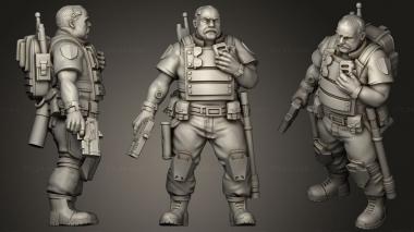 Military figurines Cpt Roy Donuts Wales 3d model