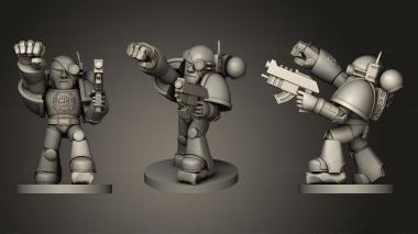 Military figurines Crimson Warhammer 3d model