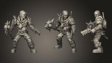 Military figurines Cultist Rabble Rabble 3d model