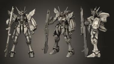 Military figurines Custom Gundam  Freedom Inspired Gundam Minus Wings 3d model
