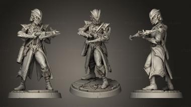 Military figurines dark elf crossbowman 3d model