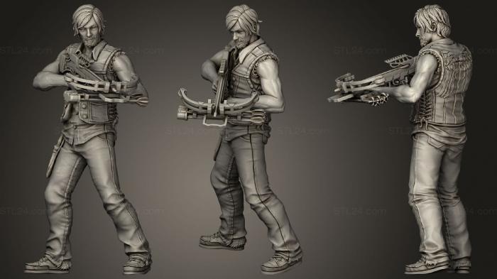 Military figurines (daryl dixon, STKW_0798) 3D models for cnc