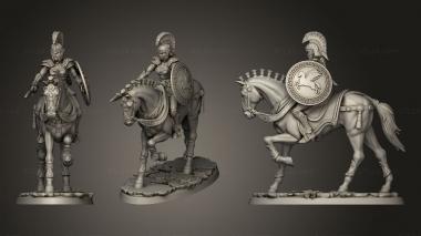 Military figurines daughters of athena cavalry 3d model
