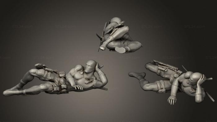 Military figurines (Deadpool 4, STKW_0801) 3D models for cnc