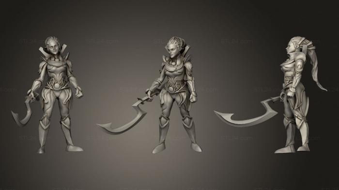 Military figurines (Diana League of Legends, STKW_0817) 3D models for cnc